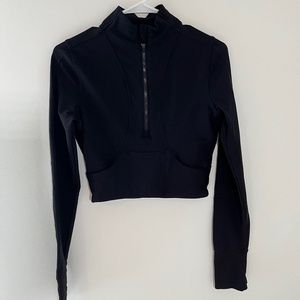 90 Degree by Reflex Half-Zip Athletic Long Sleeve Shirt Size S Black